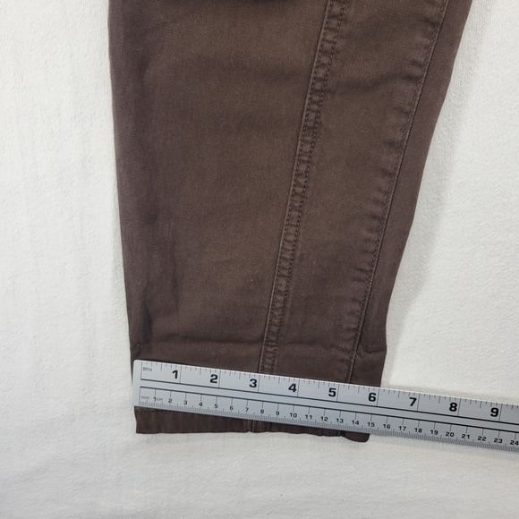 Pilcro The Wanderer Utility Pants Women 24 Brown Tapered High Rise - Picture 10 of 11